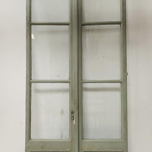 Double porte de passage en bois patiné – XIXᵉ siècle