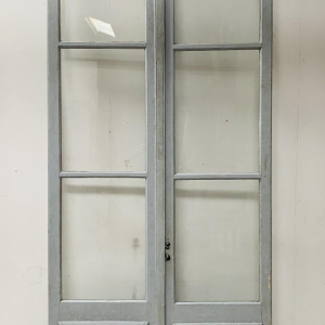 Double porte de passage en bois patiné – XIXᵉ siècle