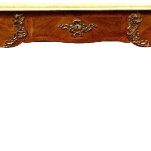 Bureau d’apparat de style Louis XV, dessus de cuir fauve – XIXᵉ siècle