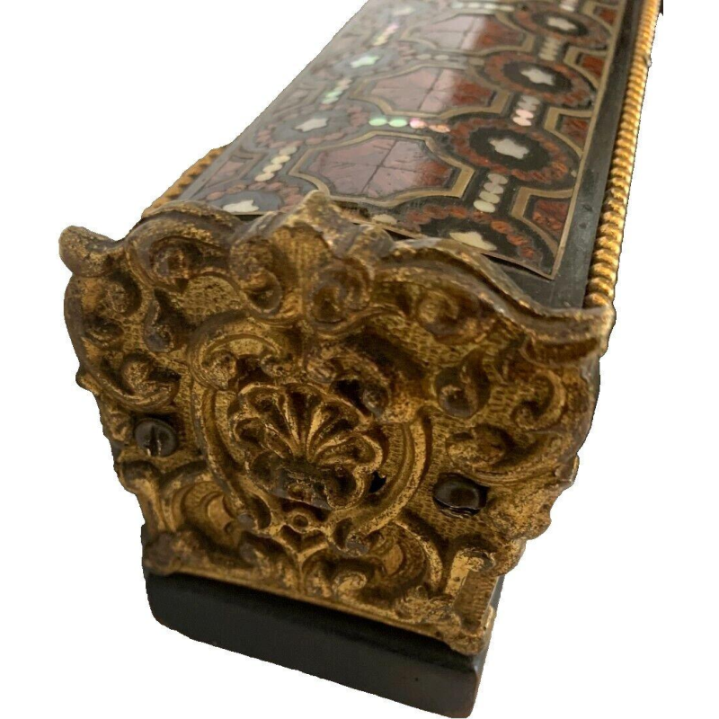 Napoleon III marquetry roller fireplace screen – 19th century