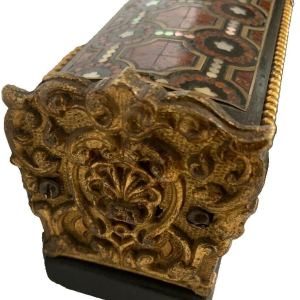 Napoleon III rolscherm met marqueterie voor de open haard – 19e eeuw