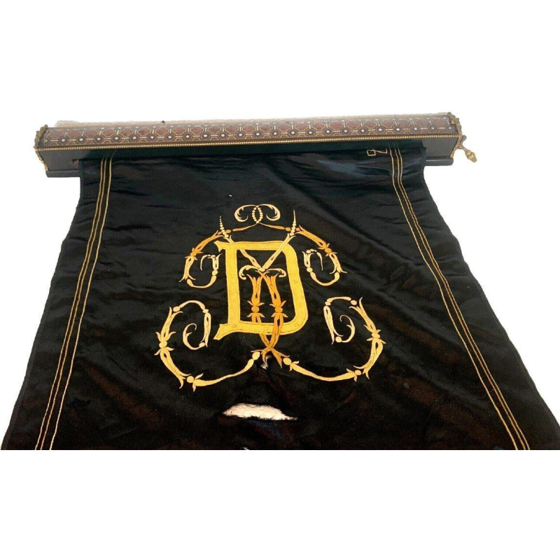 Napoleon III marquetry roller fireplace screen – 19th century