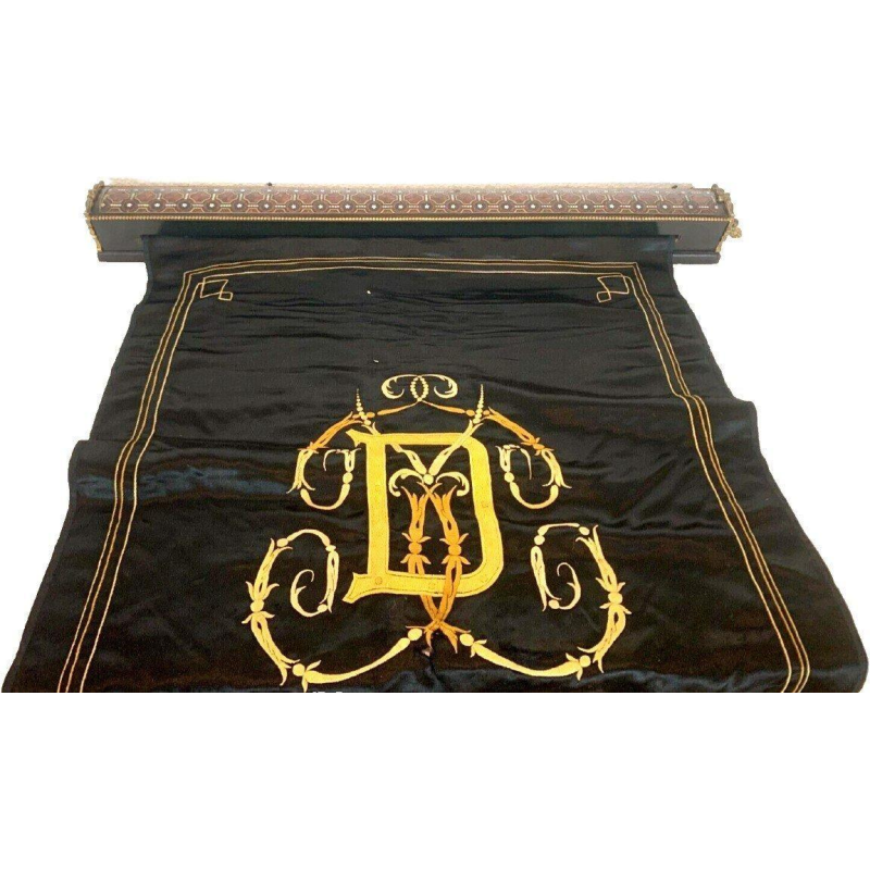 Napoleon III rolscherm met marqueterie voor de open haard – 19e eeuw