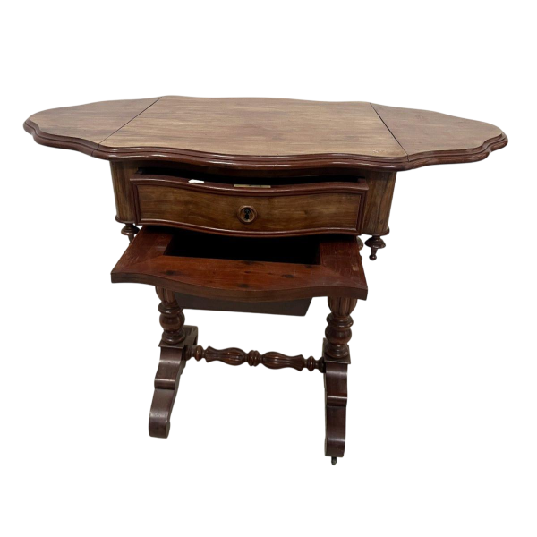 Napoleonic era mahogany and veneer work table, 19th century