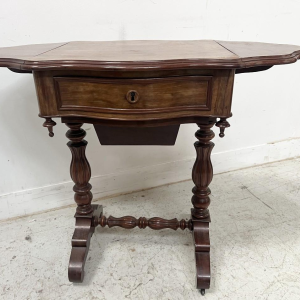 Napoleonic era mahogany and veneer work table, 19th century