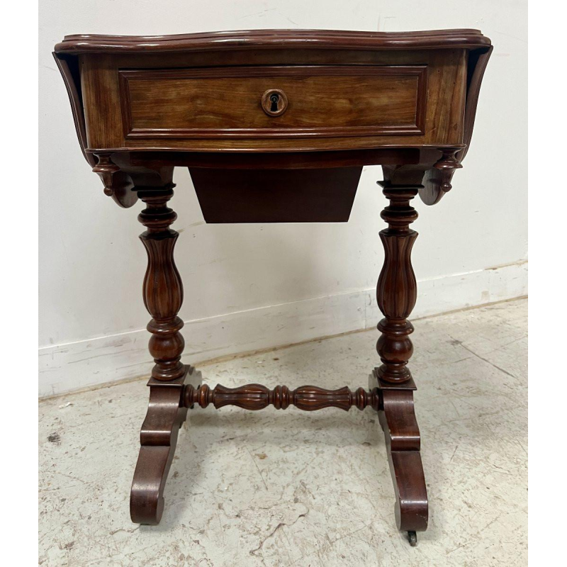 Napoleonic era mahogany and veneer work table, 19th century