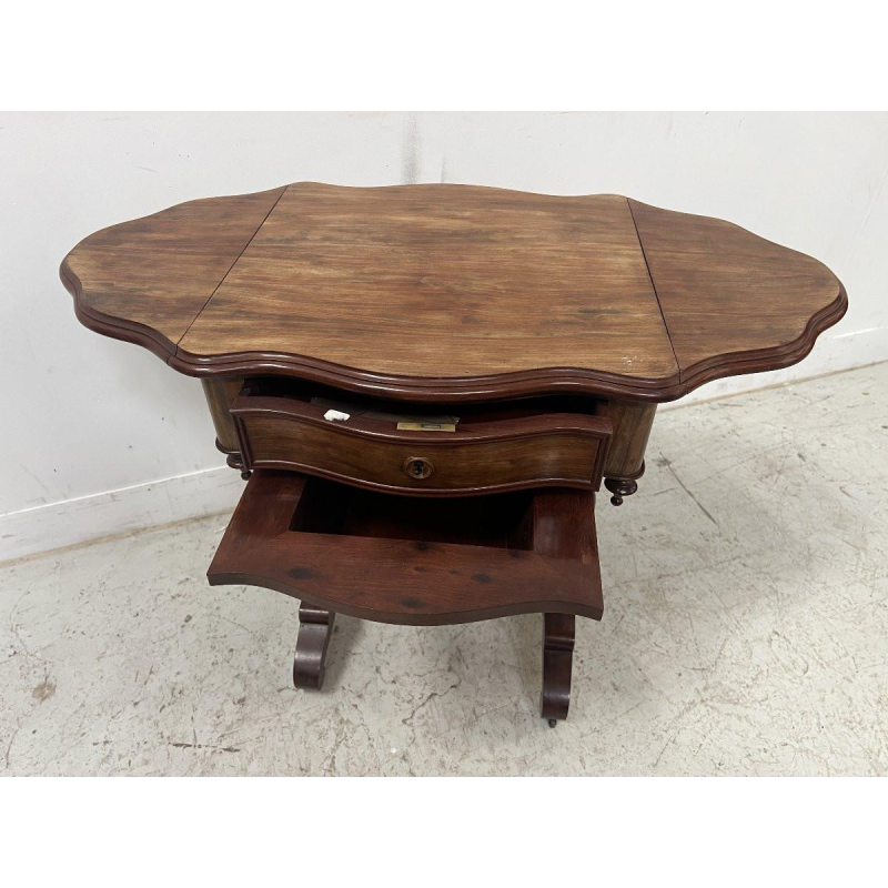 Napoleonic era mahogany and veneer work table, 19th century