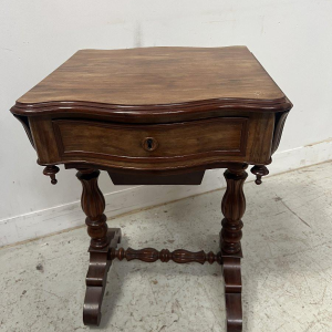 Napoleonic era mahogany and veneer work table, 19th century