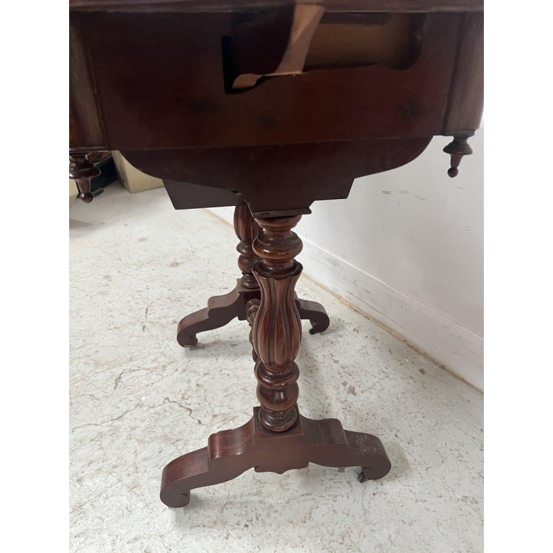 Napoleonic era mahogany and veneer work table, 19th century