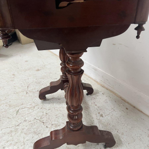 Napoleonic era mahogany and veneer work table, 19th century