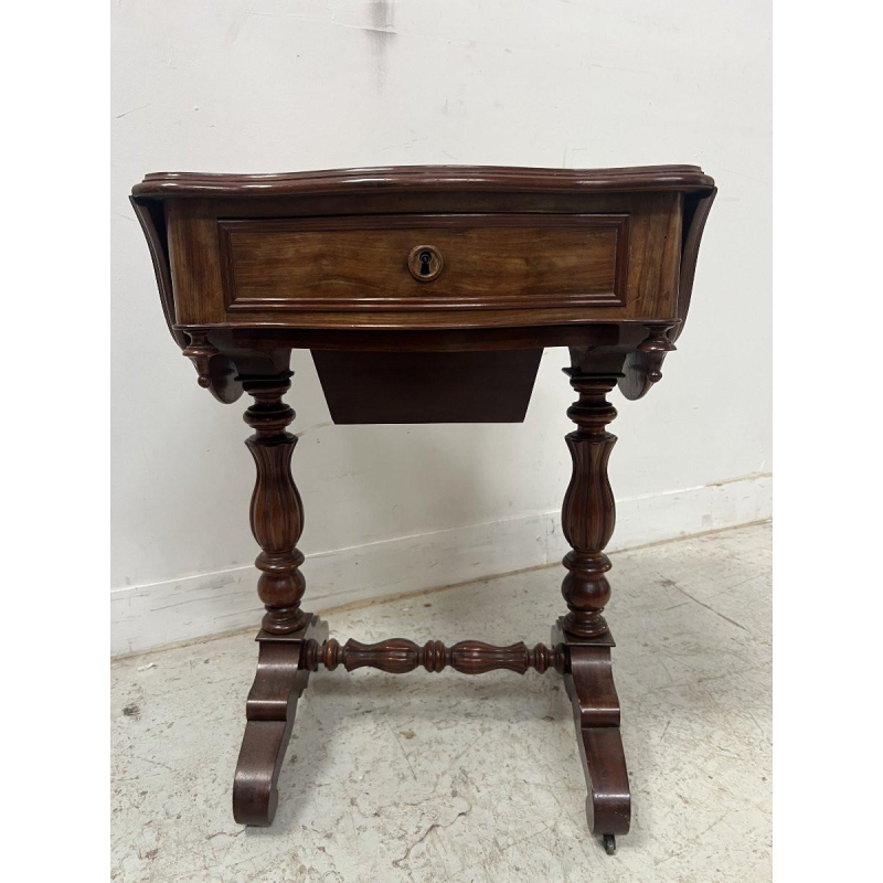 Napoleonic era mahogany and veneer work table, 19th century