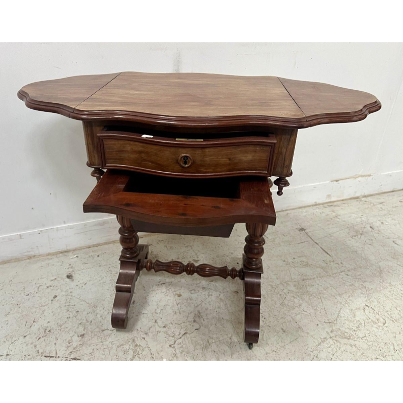 Napoleonic era mahogany and veneer work table, 19th century