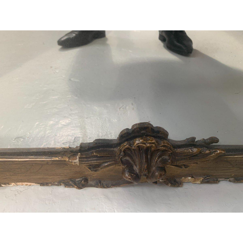 Louis XV style mirror in wood and stucco gilded with gold leaf – 19th century