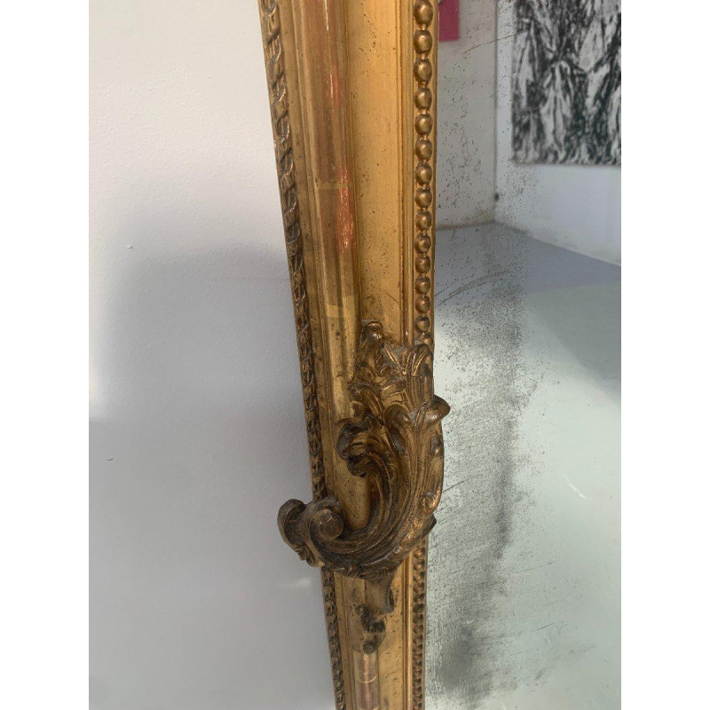 Louis XV style mirror in wood and stucco gilded with gold leaf – 19th century