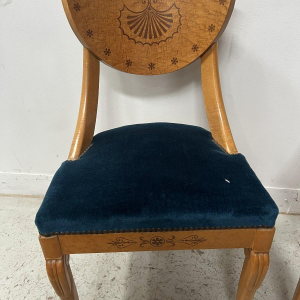 Set of four Charles X style maple wood chairs – 20th century