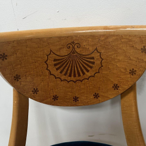 Set of four Charles X style maple wood chairs – 20th century