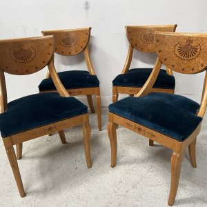 Set van vier esdoornhouten stoelen in Charles X-stijl – 20e eeuw