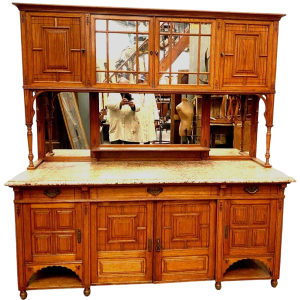 Double-bodied Louis XVI style display cabinet in solid wood – 20th century