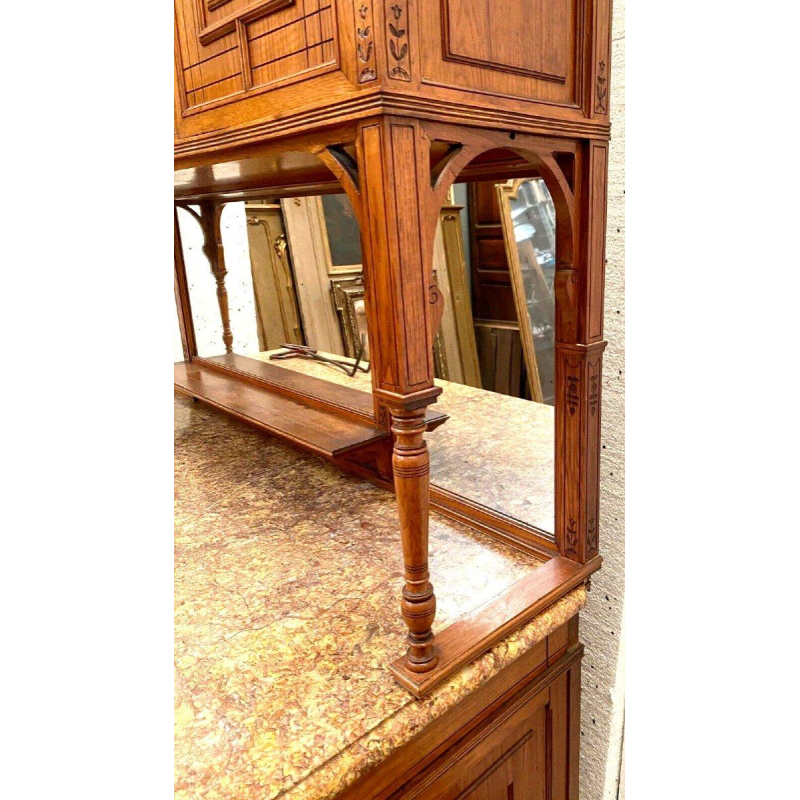 Double-bodied Louis XVI style display cabinet in solid wood – 20th century