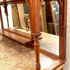 Buffet vitrine double corps de style Louis XVI en bois massif – XXᵉ siècle