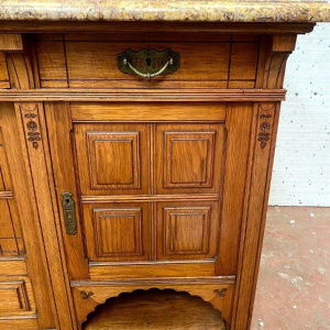 Dubbelwandige vitrinekast in Lodewijk XVI-stijl van massief hout – 20e eeuw