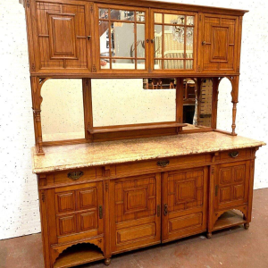 Double-bodied Louis XVI style display cabinet in solid wood – 20th century