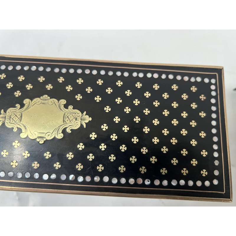 Handschoenenkastje met marqueterie in de stijl van koningin Napoleon III – 19e eeuw