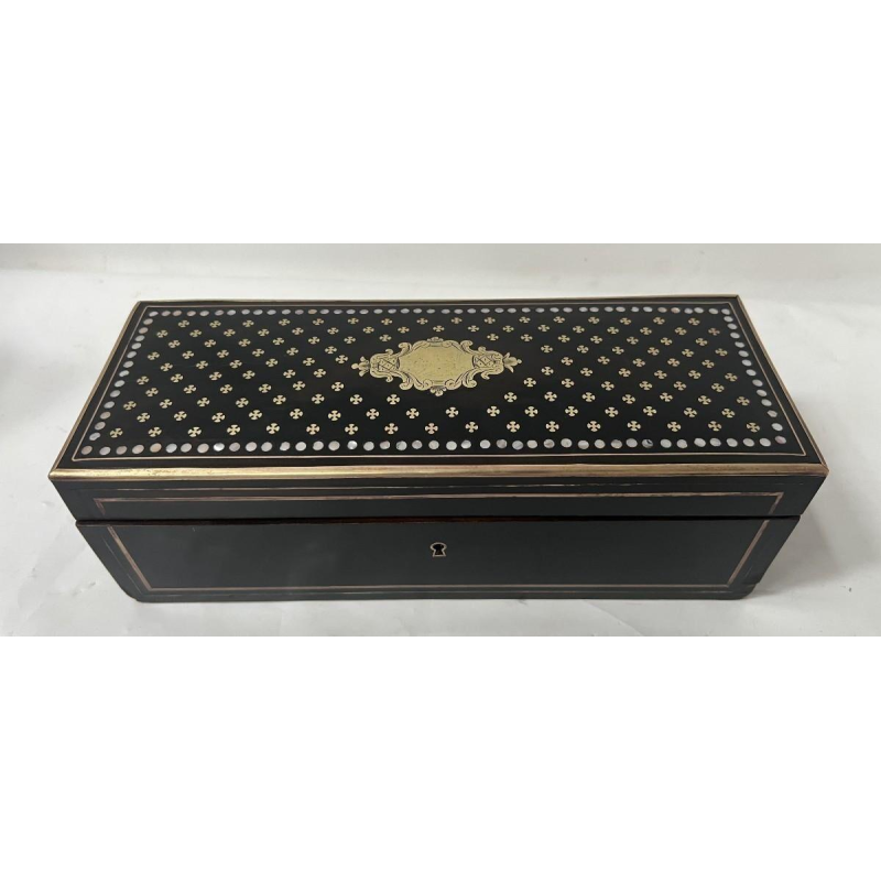 Marquetry glove box in the style of Queen Napoleon III – 19th century