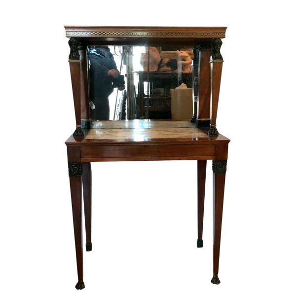 Console à fond de miroir en acajou d'époque Empire – XIXᵉ siècle