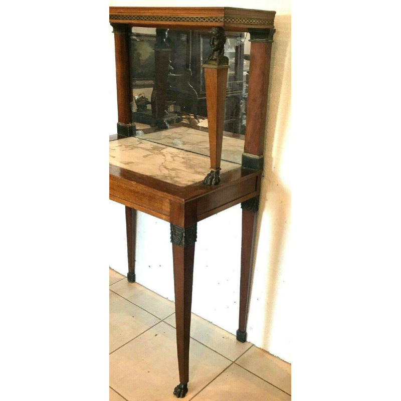 Console à fond de miroir en acajou d'époque Empire – XIXᵉ siècle