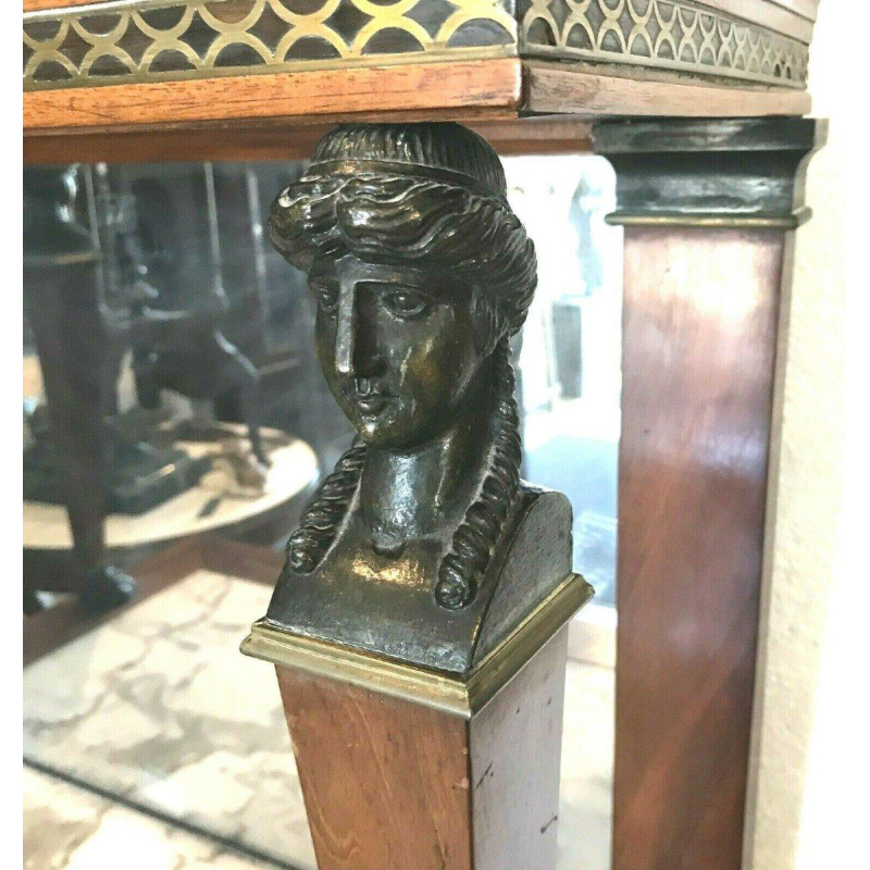 Console à fond de miroir en acajou d'époque Empire – XIXᵉ siècle