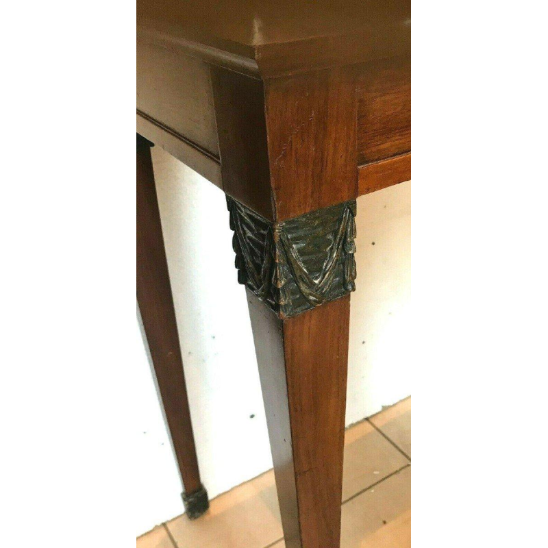 Empire period mahogany console table with mirrored top – 19th century