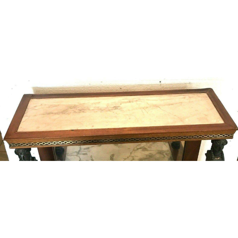 Console à fond de miroir en acajou d'époque Empire – XIXᵉ siècle