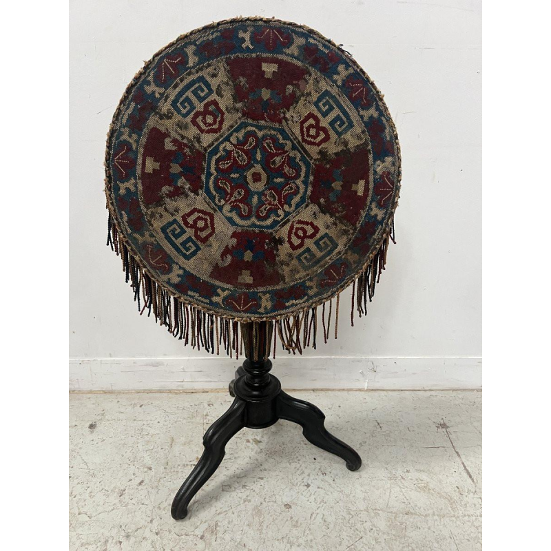 Kantelbare sokkeltafel van Napoleon III in zwartgeblakerd hout – 19e eeuw