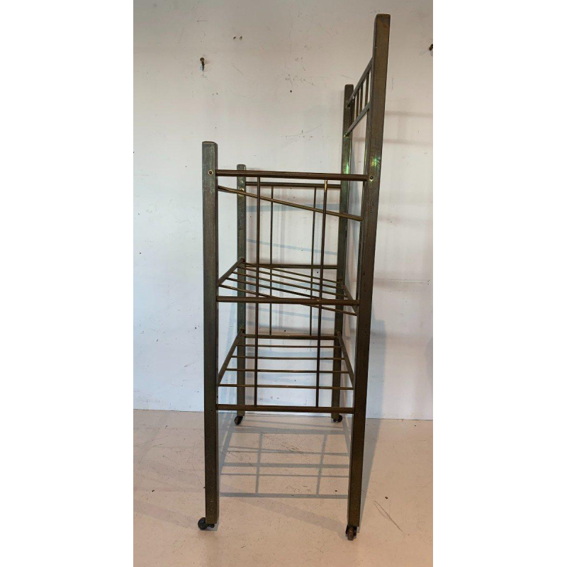 Art Deco brass magazine rack – 20th century