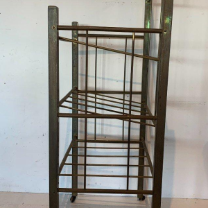 Art Deco brass magazine rack – 20th century