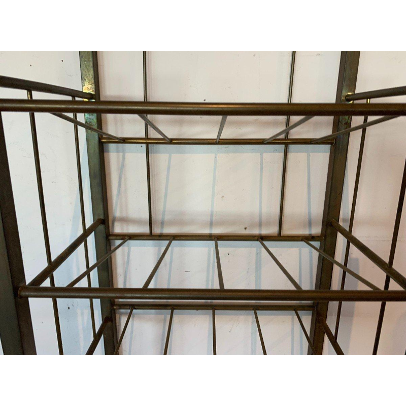 Art Deco brass magazine rack – 20th century