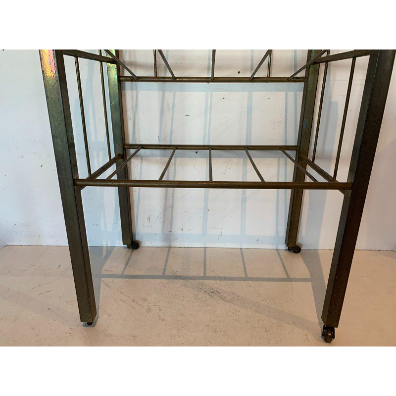Art Deco brass magazine rack – 20th century