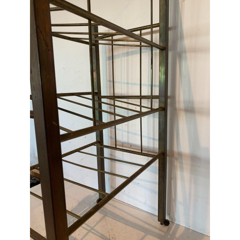 Art Deco brass magazine rack – 20th century