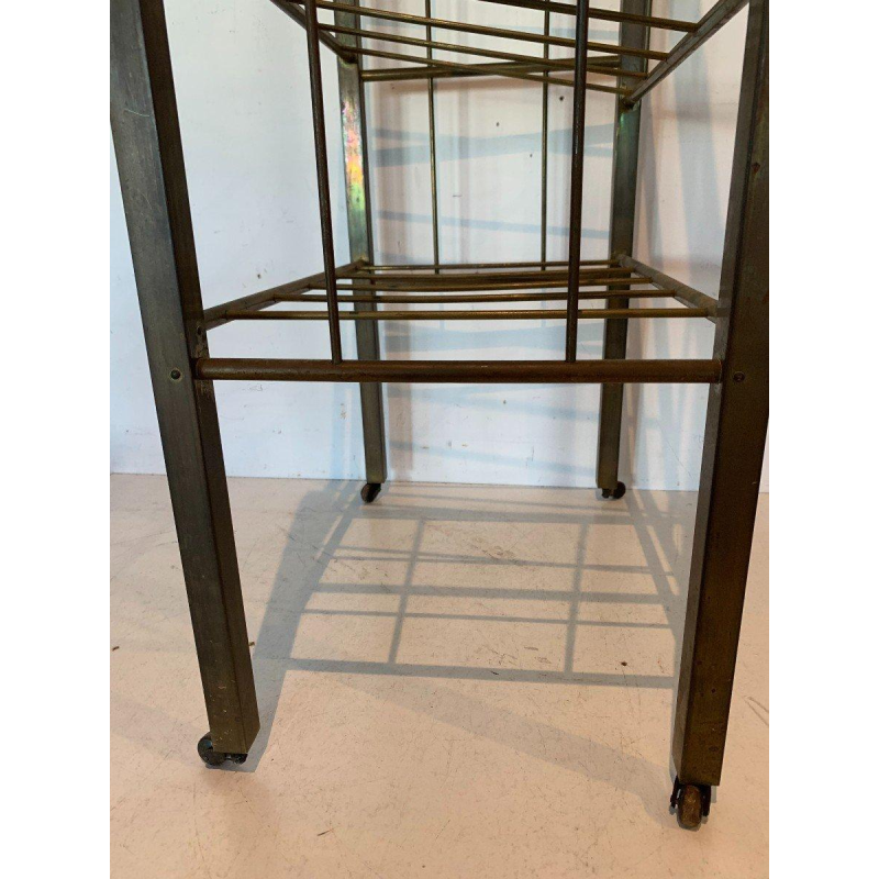 Art Deco brass magazine rack – 20th century