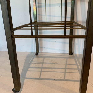 Art Deco brass magazine rack – 20th century