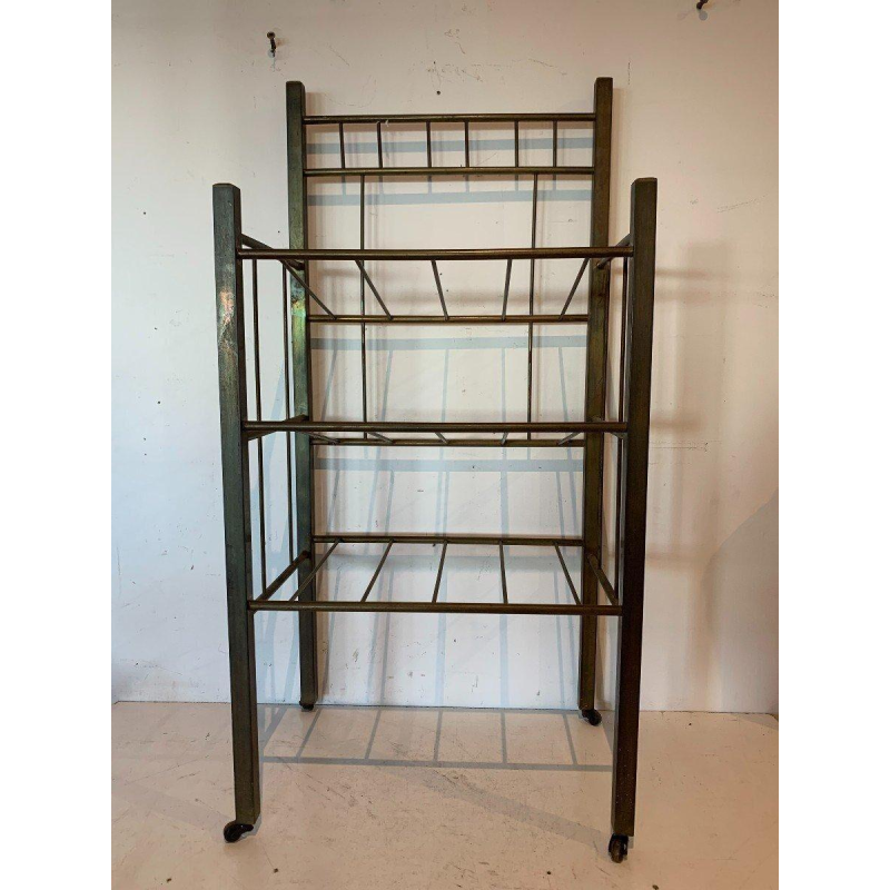 Art Deco brass magazine rack – 20th century