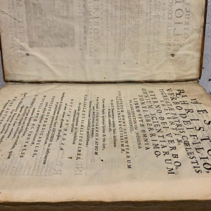 Cave à liqueur et boîte de jeux en trompe l’œil de livres anciens – XXᵉ siècle