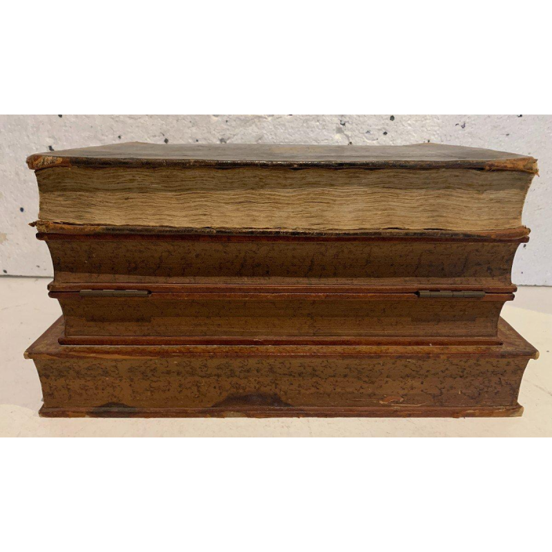 Liquor cabinet and games box disguised as antique books – 20th century