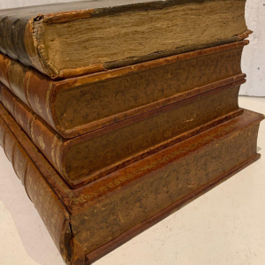 Liquor cabinet and games box disguised as antique books – 20th century