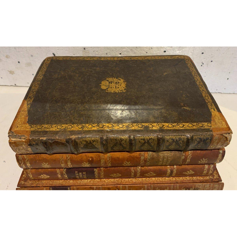 Liquor cabinet and games box disguised as antique books – 20th century