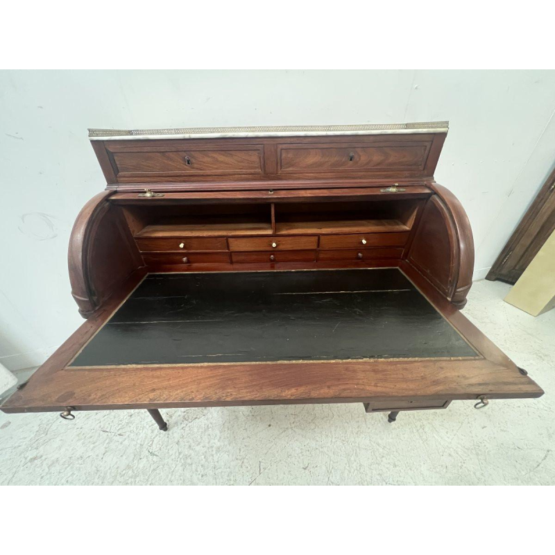 Mahoniehouten rolbureau in Lodewijk XVI-stijl – 19e eeuw
