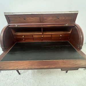 Louis XVI style mahogany roll-top desk – 19th century