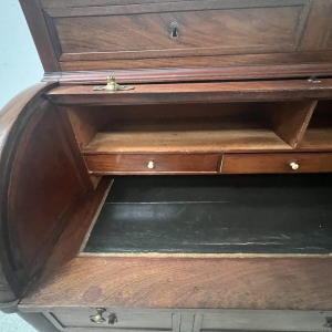 Louis XVI style mahogany roll-top desk – 19th century