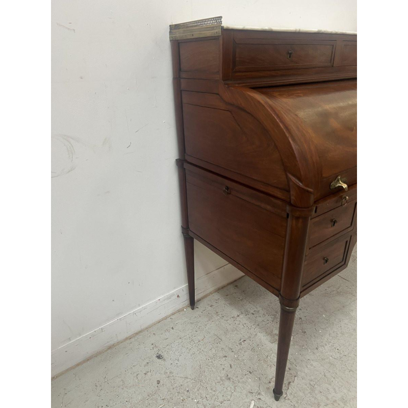 Mahoniehouten rolbureau in Lodewijk XVI-stijl – 19e eeuw